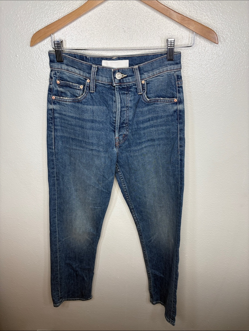 Mother Superior The Tomcat Button Kneeling On Stones Wash Jeans Women Size 25